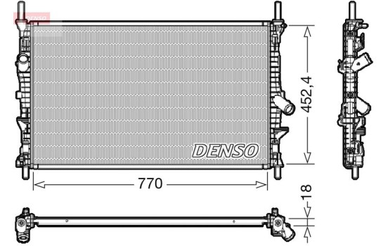 Radiator, engine cooling DRM10111 Denso