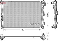Radiator, engine cooling DRM10112 Denso