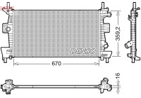 Radiator, engine cooling DRM10114 Denso
