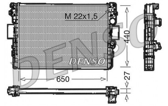 Radiator, engine cooling DRM12003 Denso