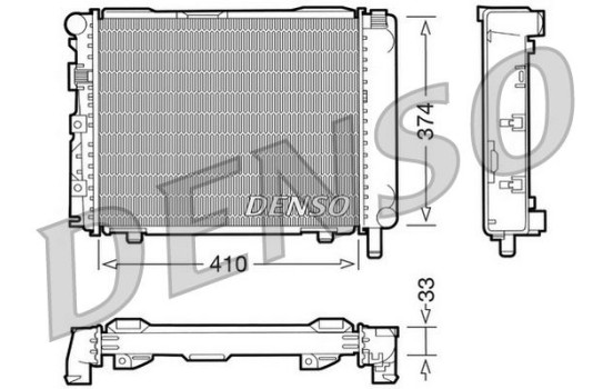 Radiator, engine cooling DRM12003 Denso