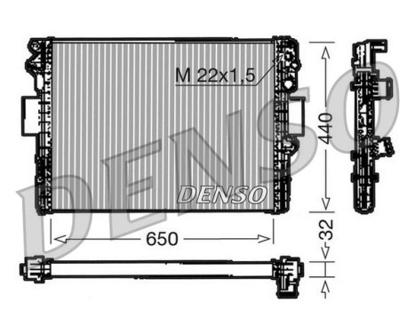 Radiator, engine cooling DRM12005 Denso