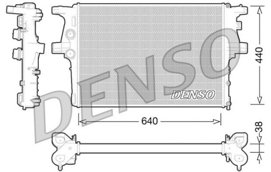 Radiator, engine cooling DRM12008 Denso