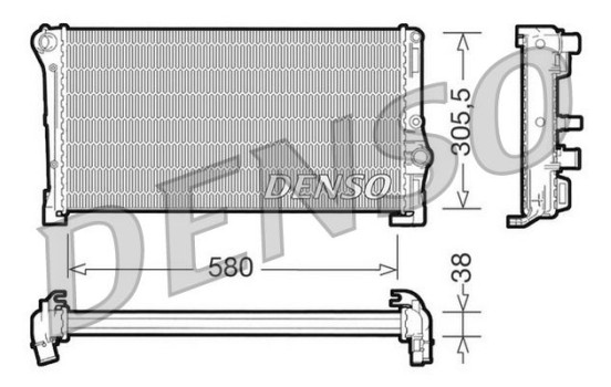 Radiator, engine cooling DRM13010 Denso