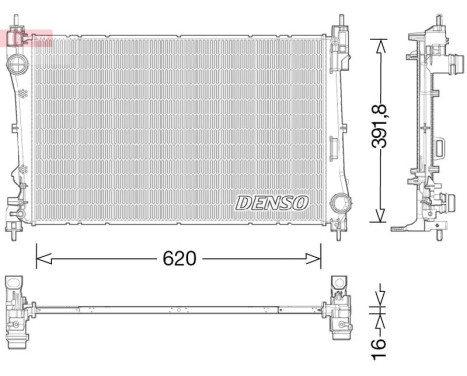 Radiator, engine cooling DRM13017 Denso