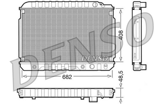 Radiator, engine cooling DRM17003 Denso