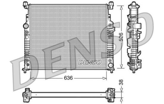 Radiator, engine cooling DRM17006 Denso