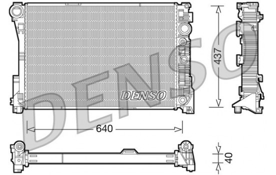 Radiator, engine cooling DRM17046 Denso