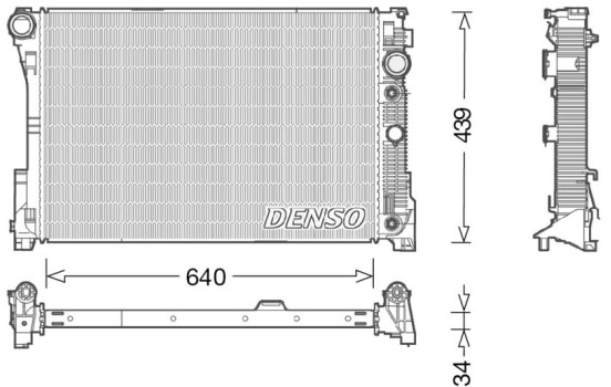 Radiator, engine cooling DRM17048 Denso