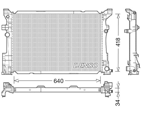 Radiator, engine cooling DRM17054 Denso