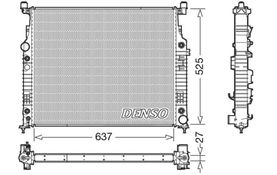 Radiator, engine cooling DRM17056 Denso