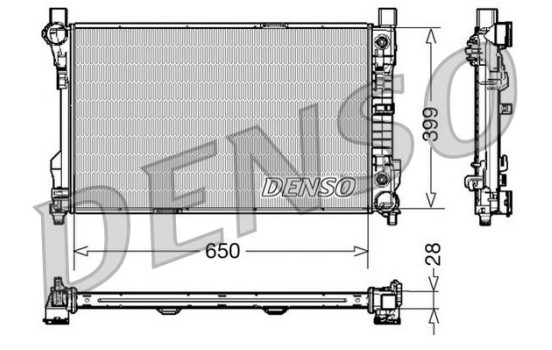 Radiator, engine cooling DRM17079 Denso