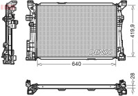 Radiator, engine cooling DRM17097 Denso