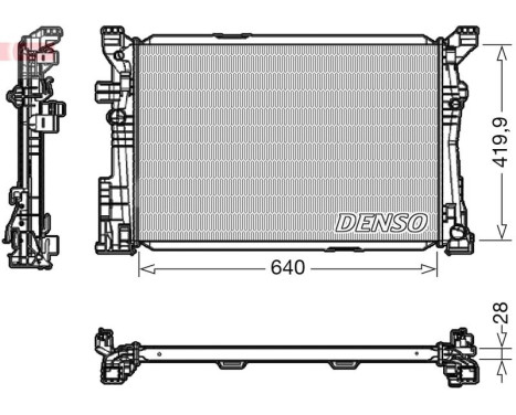 Radiator, engine cooling DRM17097 Denso