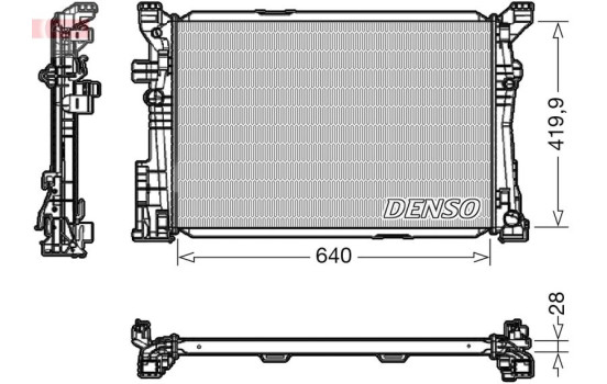 Radiator, engine cooling DRM17097 Denso