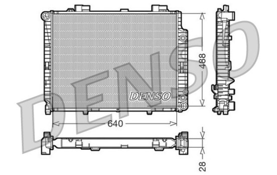 Radiator, engine cooling DRM17101 Denso