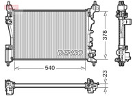 Radiator, engine cooling DRM20046 Denso