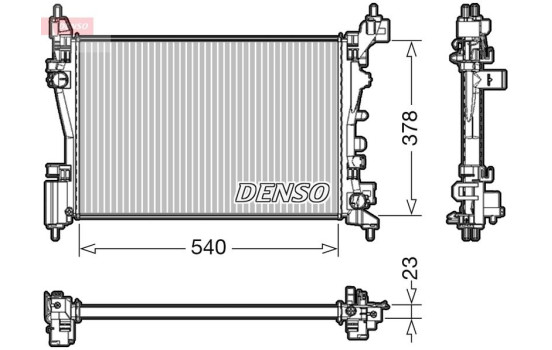 Radiator, engine cooling DRM20046 Denso