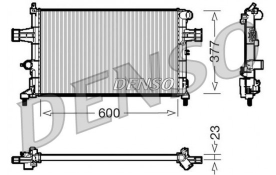 Radiator, engine cooling DRM20083 Denso