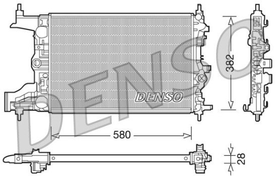 Radiator, engine cooling DRM20098 Denso