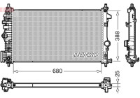 Radiator, engine cooling DRM20108 Denso