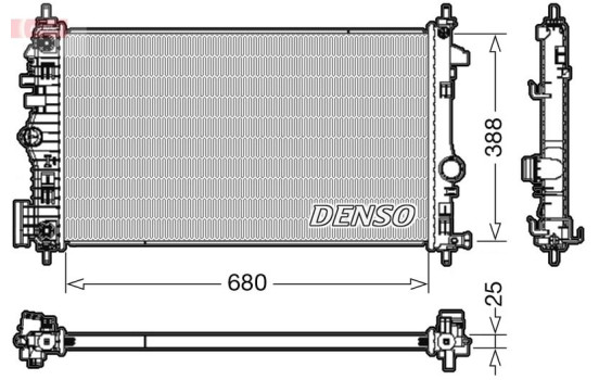 Radiator, engine cooling DRM20108 Denso