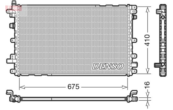 Radiator, engine cooling DRM20113 Denso