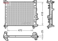 Radiator, engine cooling DRM20114 Denso