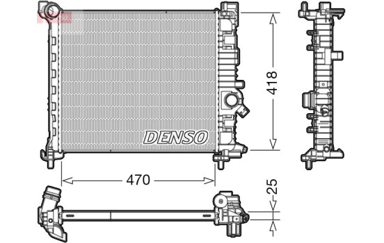 Radiator, engine cooling DRM20114 Denso