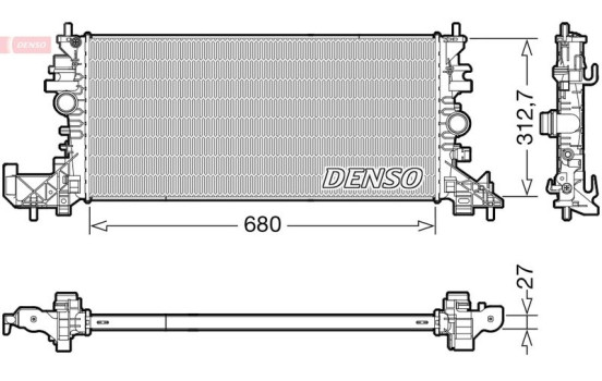 Radiator, engine cooling DRM20118 Denso
