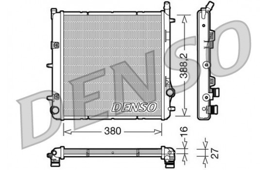 Radiator, engine cooling DRM21005 Denso