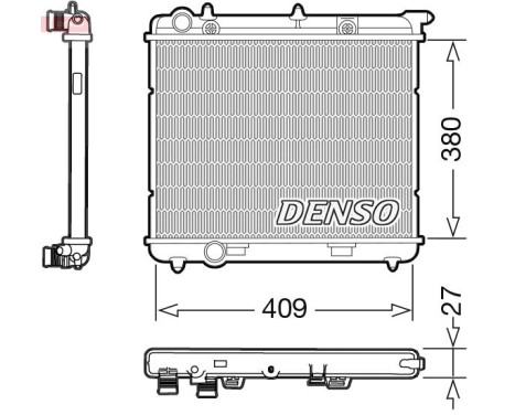 Radiator, engine cooling DRM21024 Denso