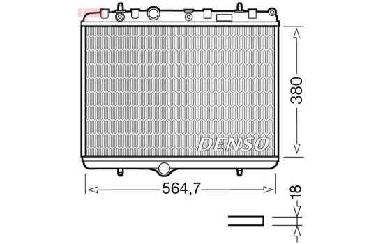 Radiator, engine cooling DRM21055 Denso