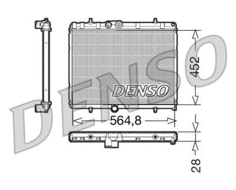 Radiator, engine cooling DRM21057 Denso