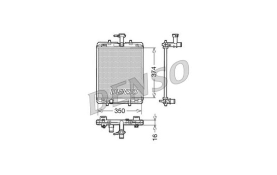 Radiator, engine cooling DRM21602 Denso