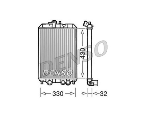 Radiator, engine cooling DRM22002 Denso