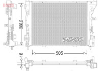 Radiator, engine cooling DRM23035 Denso
