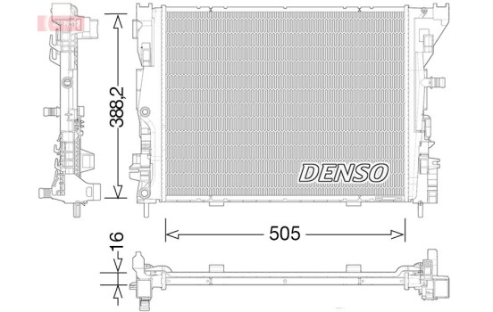 Radiator, engine cooling DRM23035 Denso