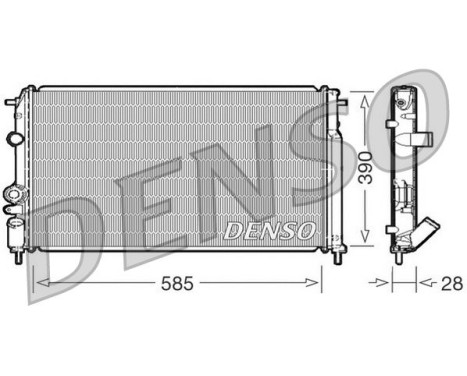 Radiator, engine cooling DRM23052 Denso