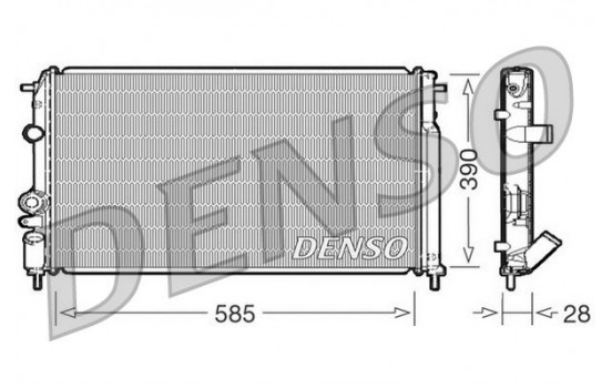 Radiator, engine cooling DRM23052 Denso