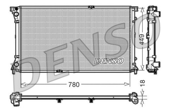 Radiator, engine cooling DRM23097 Denso