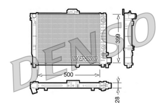 Radiator, engine cooling DRM25008 Denso