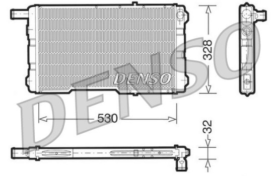 Radiator, engine cooling DRM25009 Denso