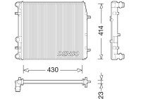Radiator, engine cooling DRM27006 Denso