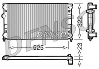 Radiator, engine cooling DRM32006 Denso