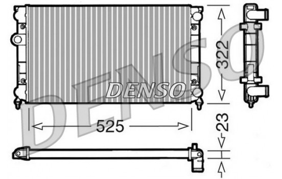 Radiator, engine cooling DRM32006 Denso