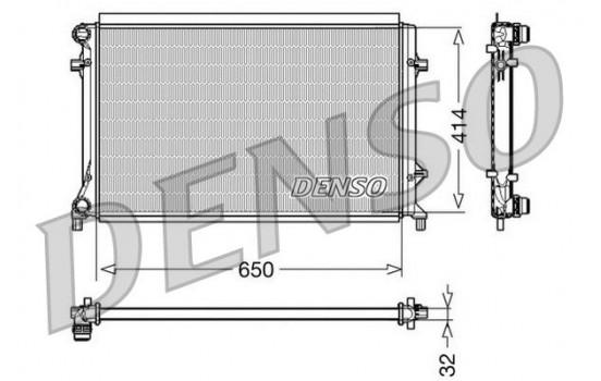 Radiator, engine cooling DRM32016 Denso