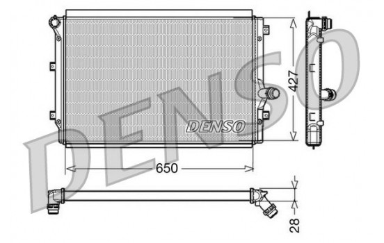 Radiator, engine cooling DRM32017 Denso