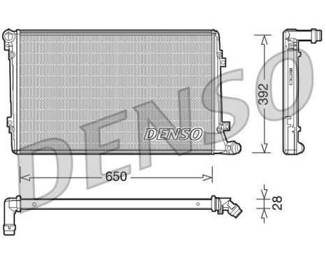 Radiator, engine cooling DRM32019 Denso