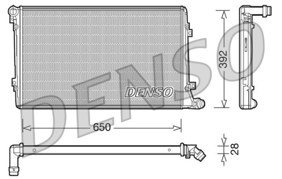 Radiator, engine cooling DRM32019 Denso